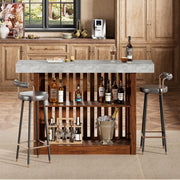 Counter Height Bar Table with Storage