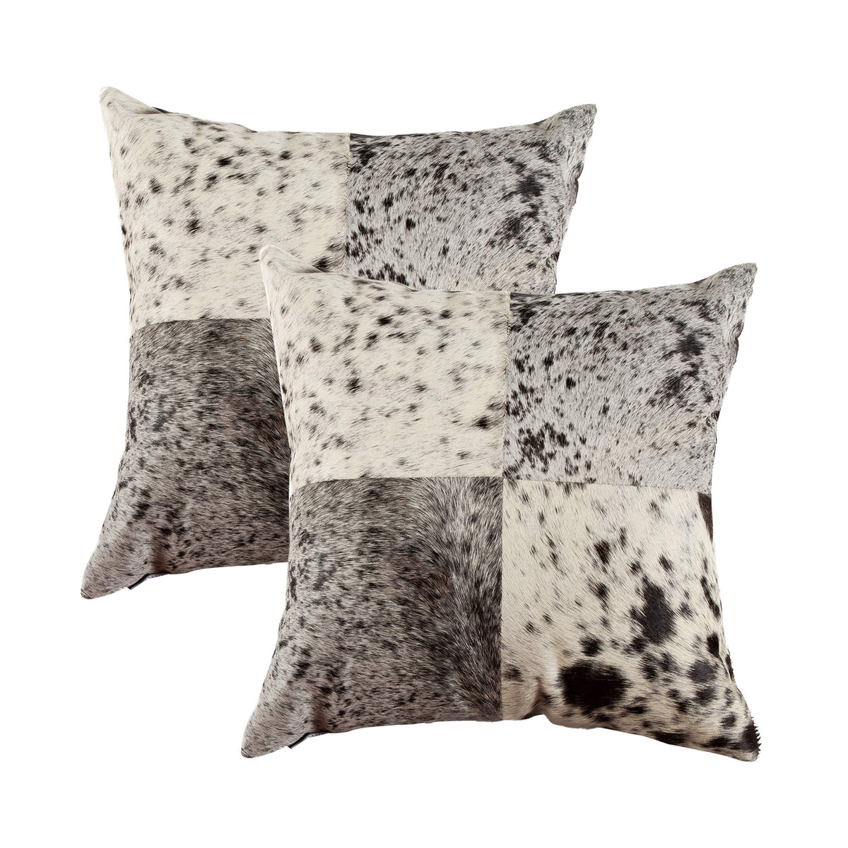 Cowhide Throw Pillows, Set of 2