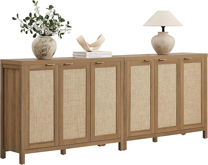 Rattan Buffet Cabinet with Storage