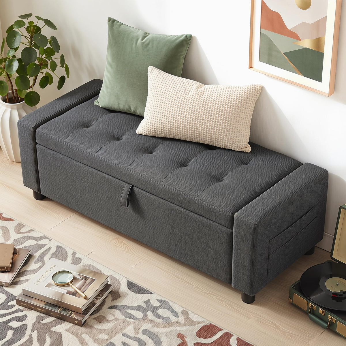 Tufted Storage Ottoman Bench