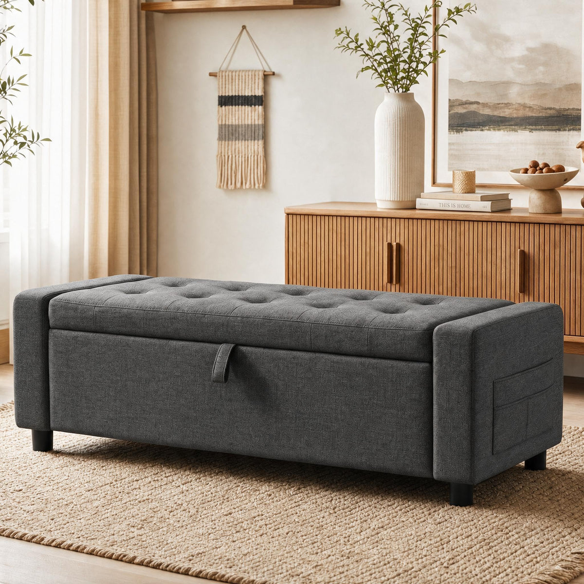 Tufted Storage Ottoman Bench