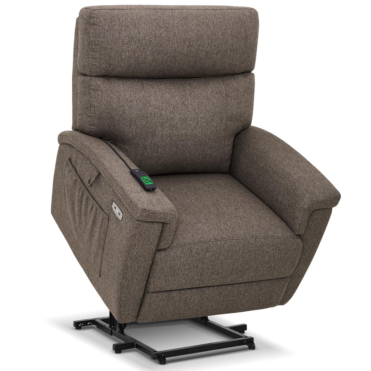 MCombo Power Lift Recliner Chair, Dual Heat and Massage R7605, Mocha