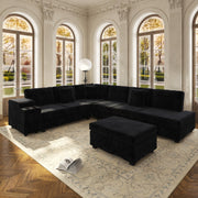 Corduroy L-Shaped Sleeper Sectional