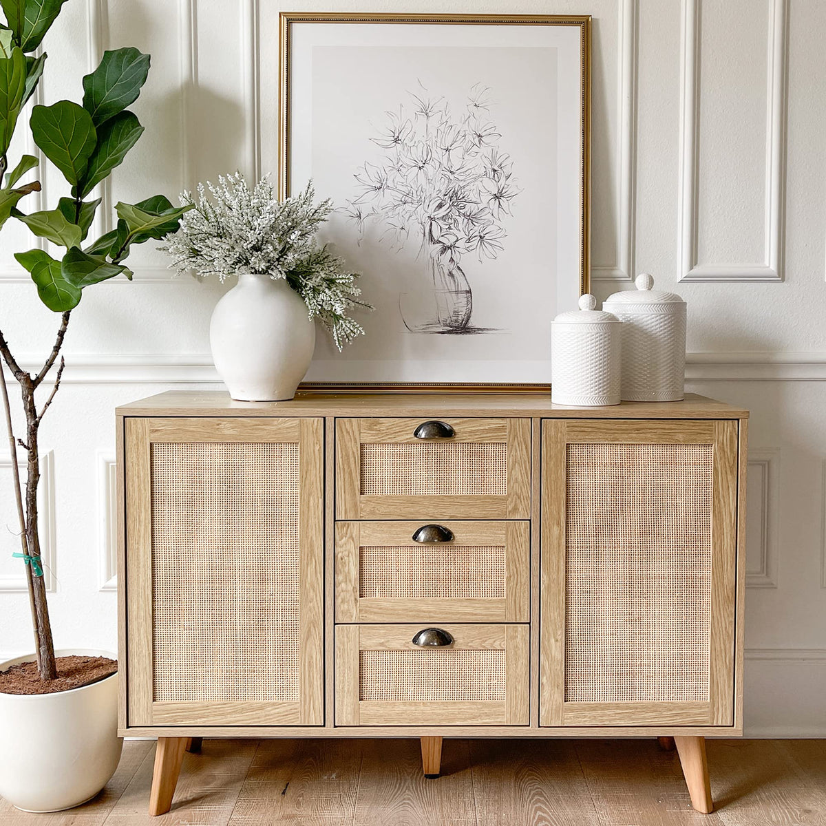 Rattan Sideboard Cabinet