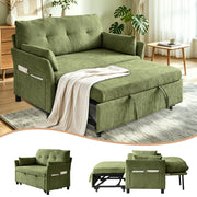 Green Convertible Loveseat Sofa Bed