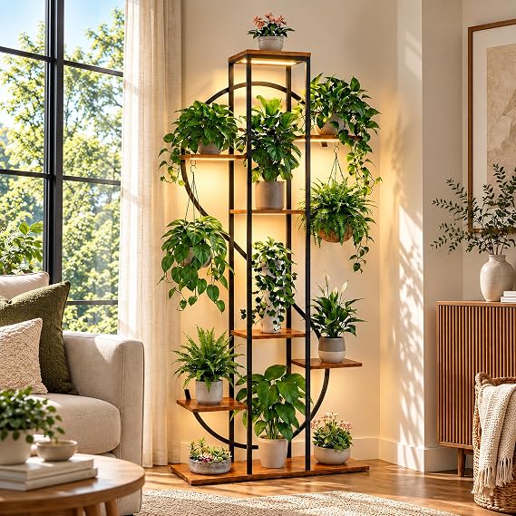 8-Tier Plant Stand with Grow Lights
