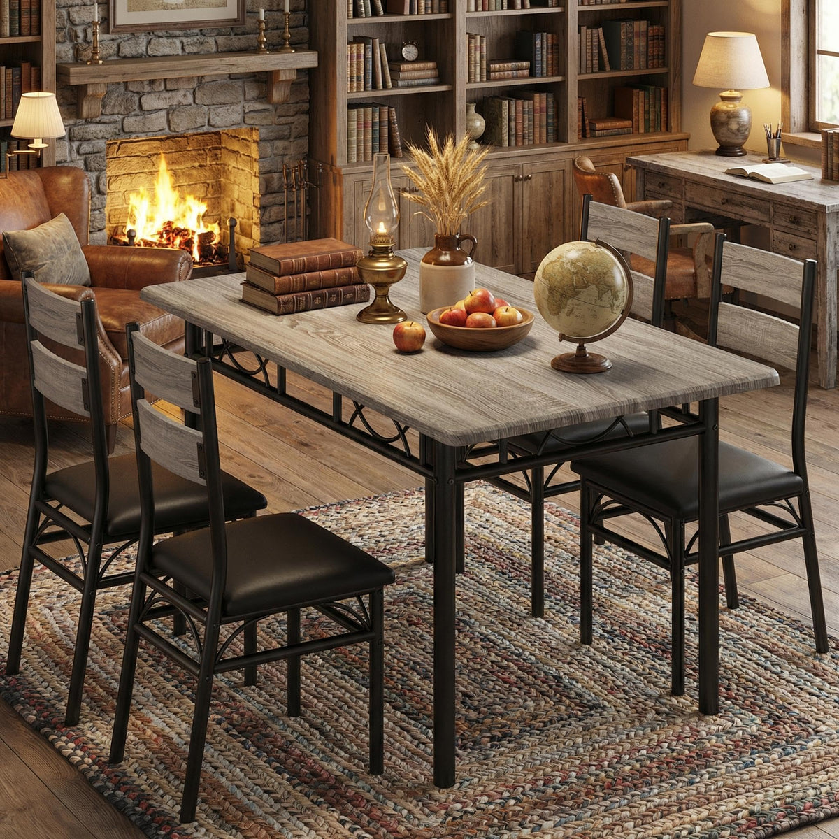 5-Piece Industrial Dining Set