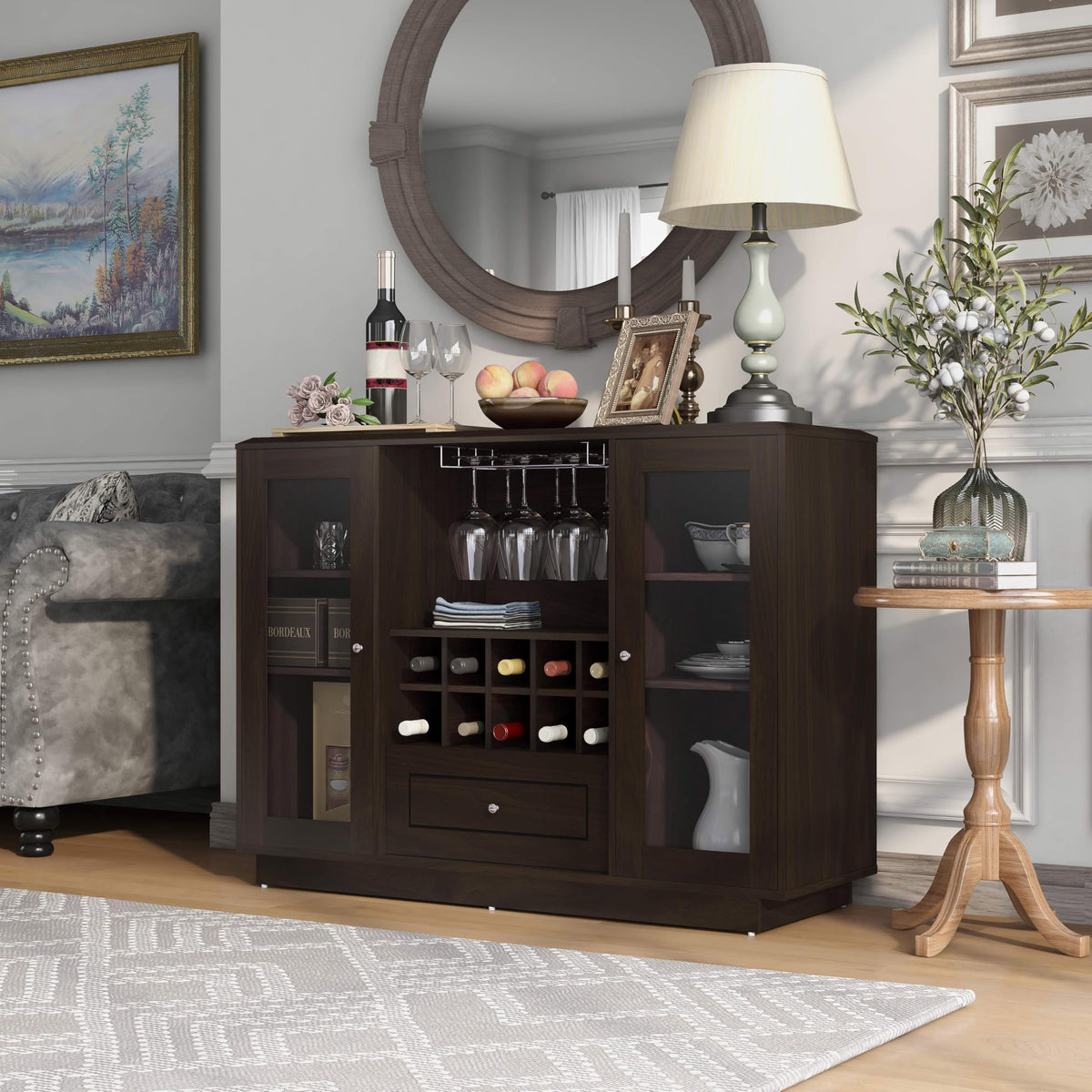 HOMES: INSIDE + OUT Olympia Multi Storage Dining Buffet, Espresso