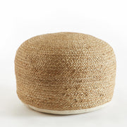 Round Jute Braided Pouf Ottoman