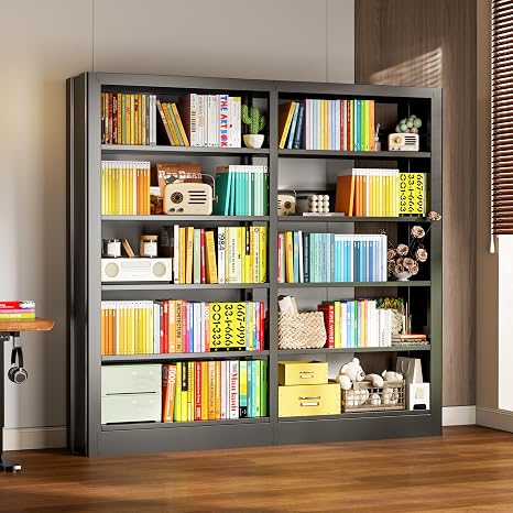 5-Tier Adjustable Metal Bookcase