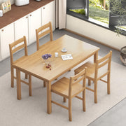 Solid Wood Dining Table Set for 4