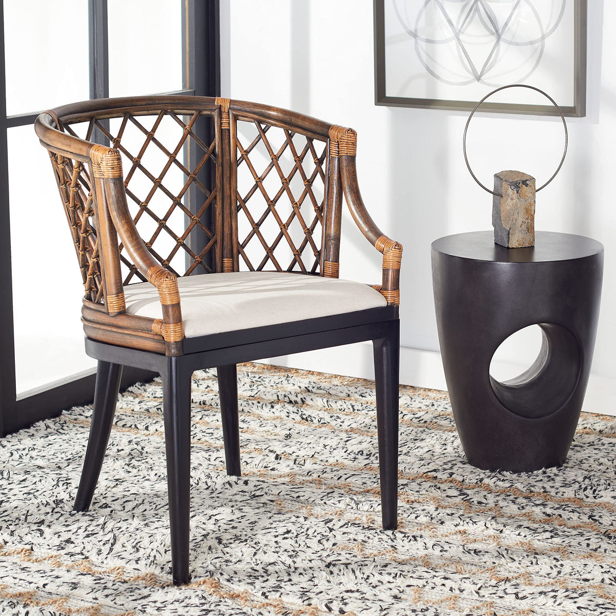 Rattan Accent Armchair