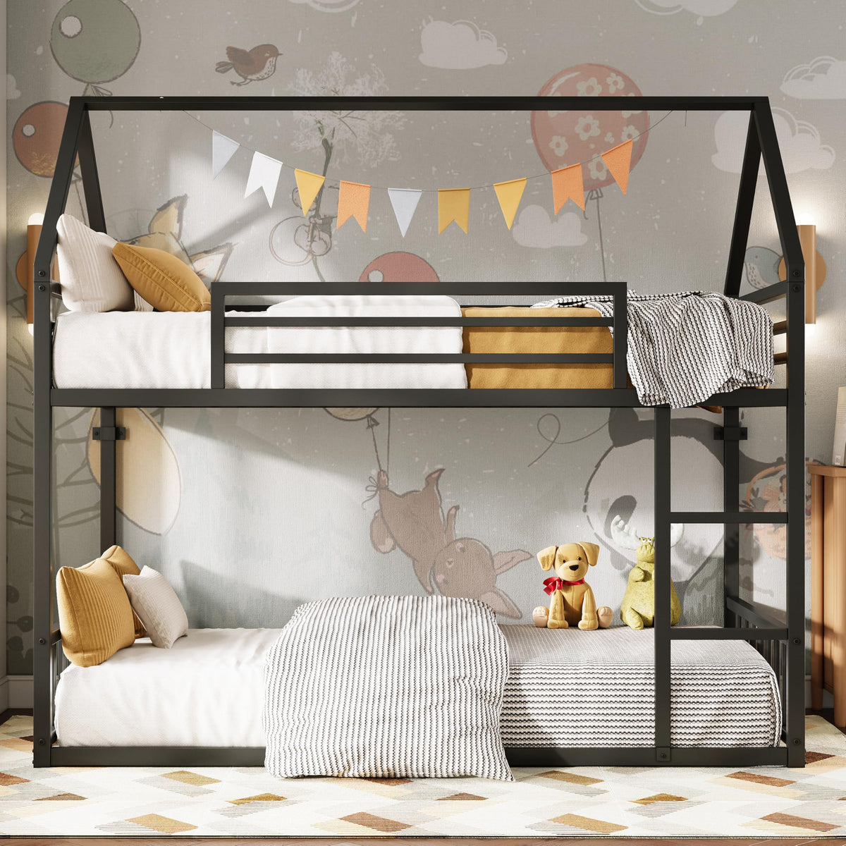 Twin XL House Bunk Bed