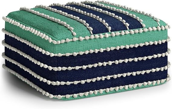 Square Woven Outdoor & Indoor Pouf