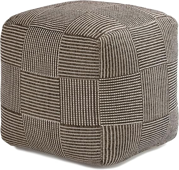 Square Pouf Ottoman Footrest