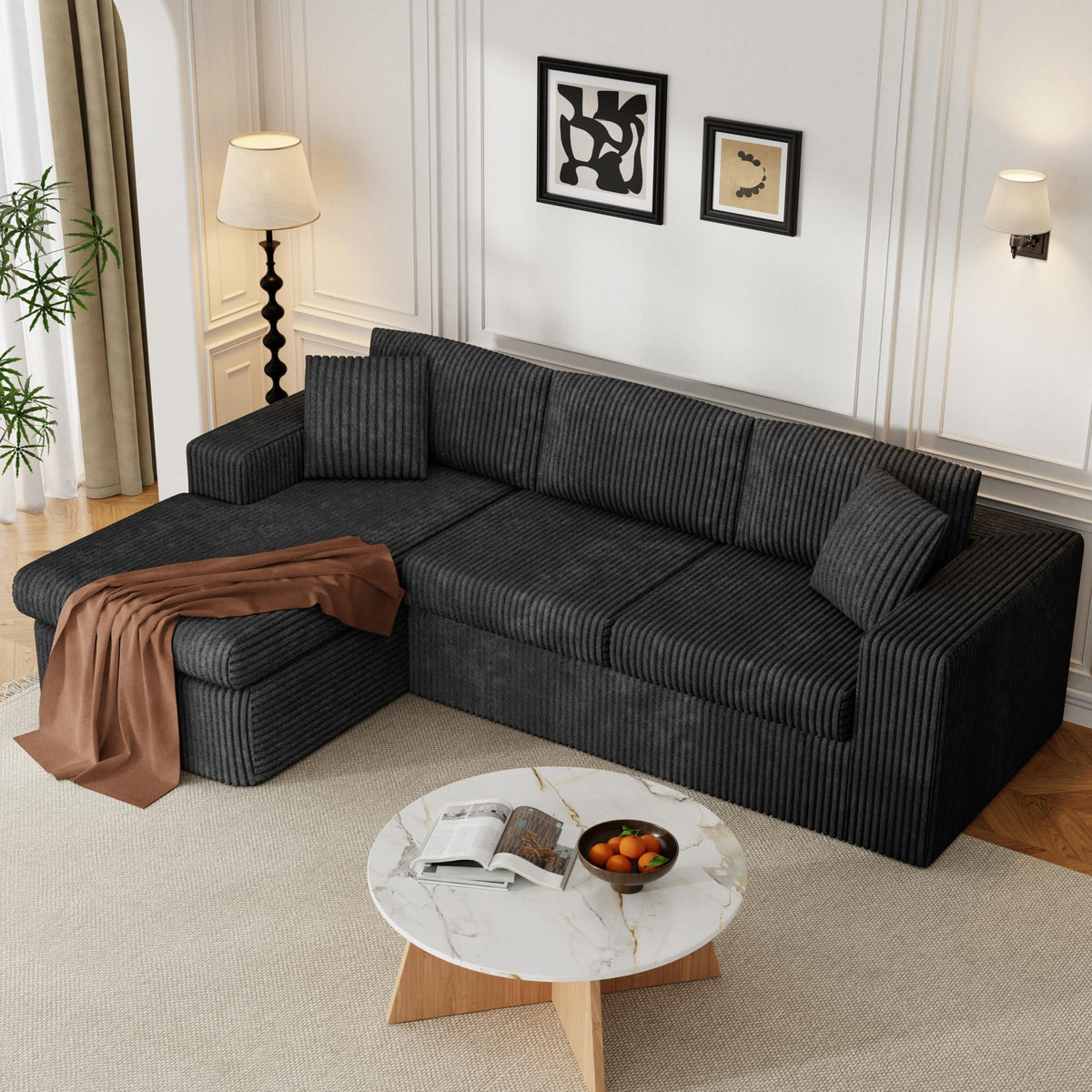 Modular L-Shaped Sectional Sofa