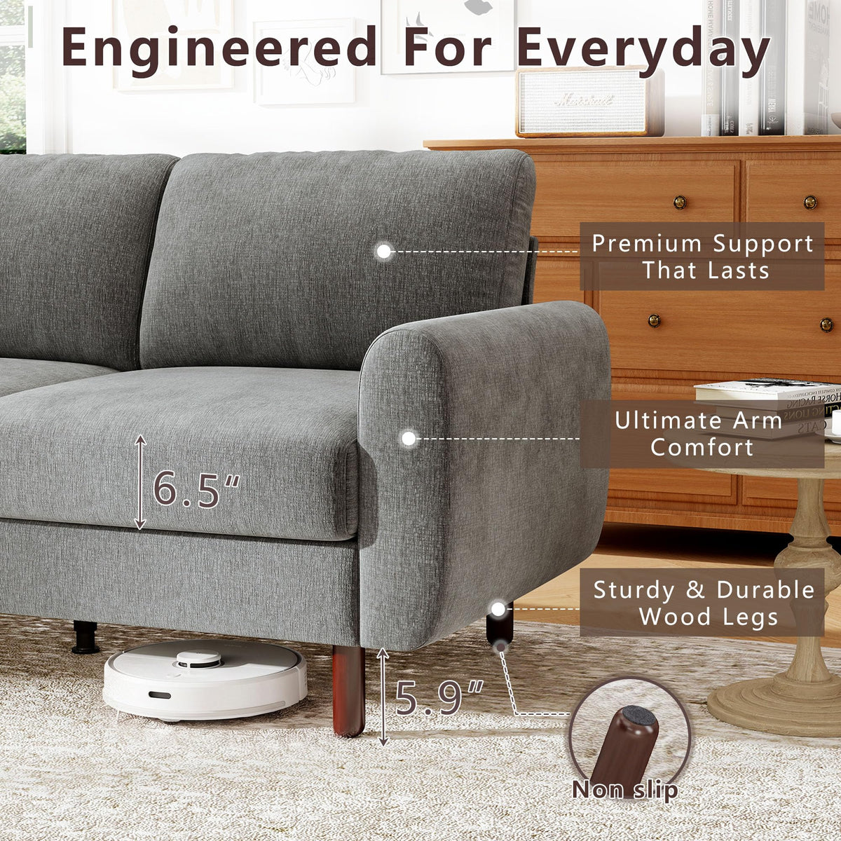 Chenille Loveseat Sofa