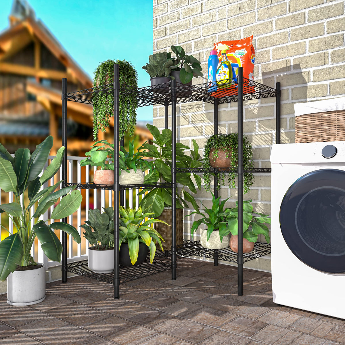 8-Tier Adjustable Metal Plant Stand