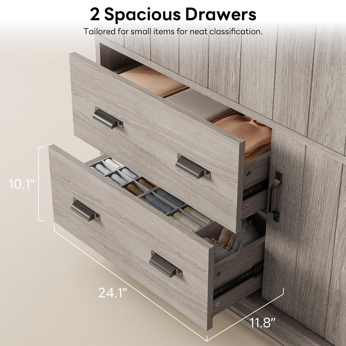 Freestanding Wardrobe with Drawers