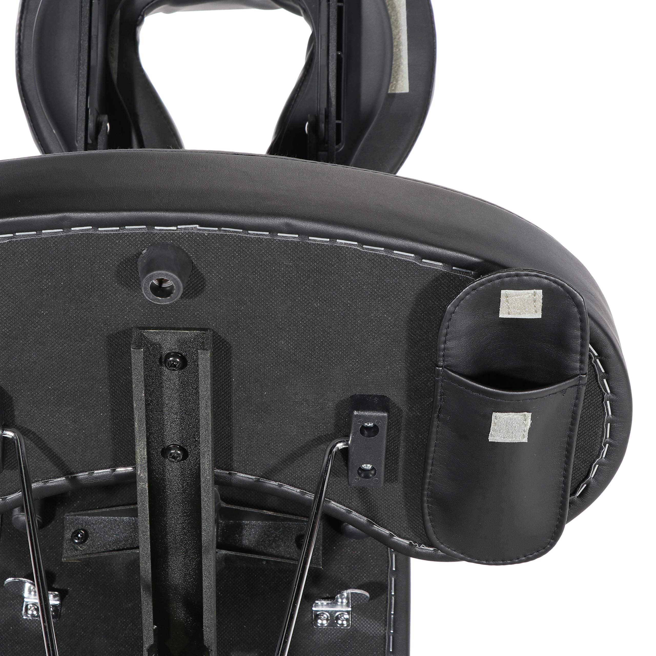 Master Massage Apollo Extra Large Size Portable Massage Chair-Lightweight Aluminum Tattoo Foldable-Sitting Posture Folding Massage Chair-with Larger Cushions and Wheels Bag-in Black