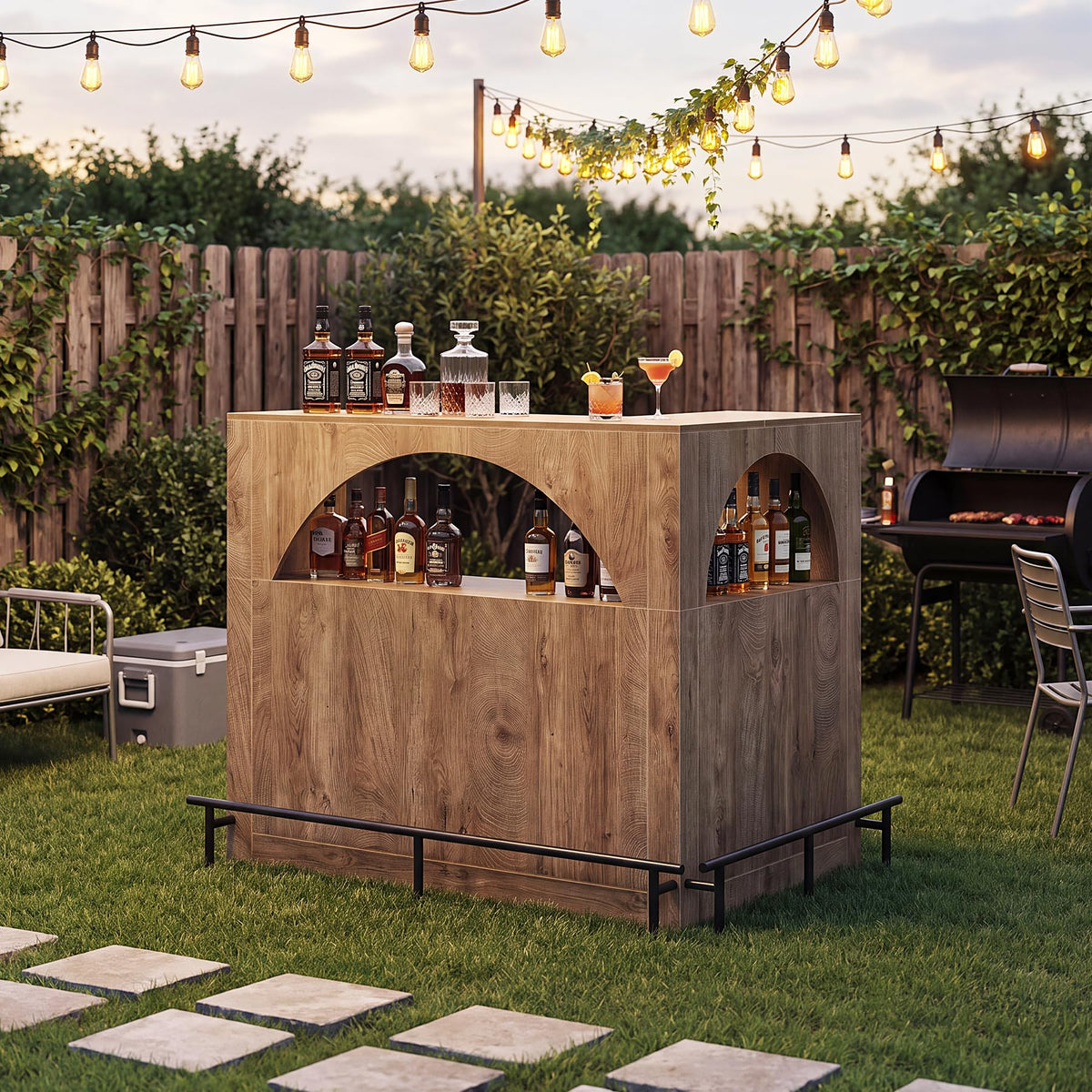 L-Shaped Corner Bar Table