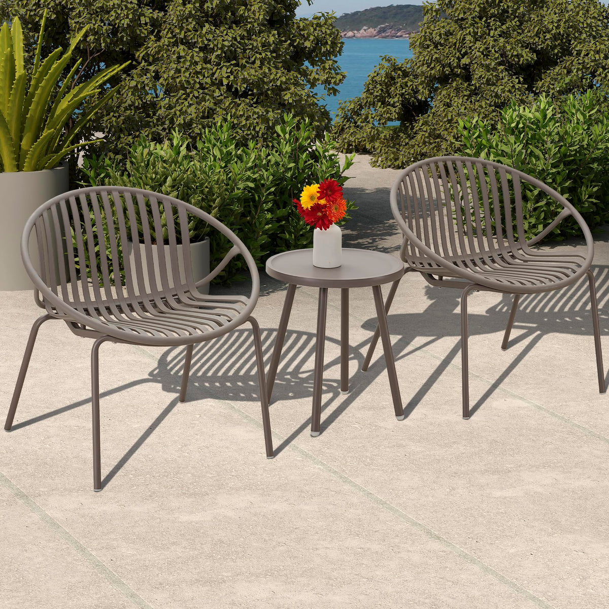 Grey Outdoor Bistro Set