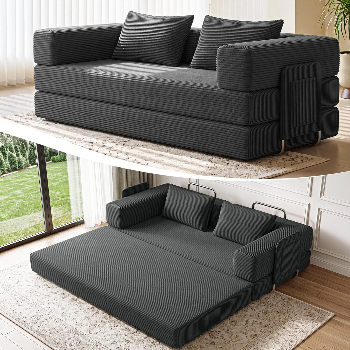Corduroy Convertible Sofa Bed
