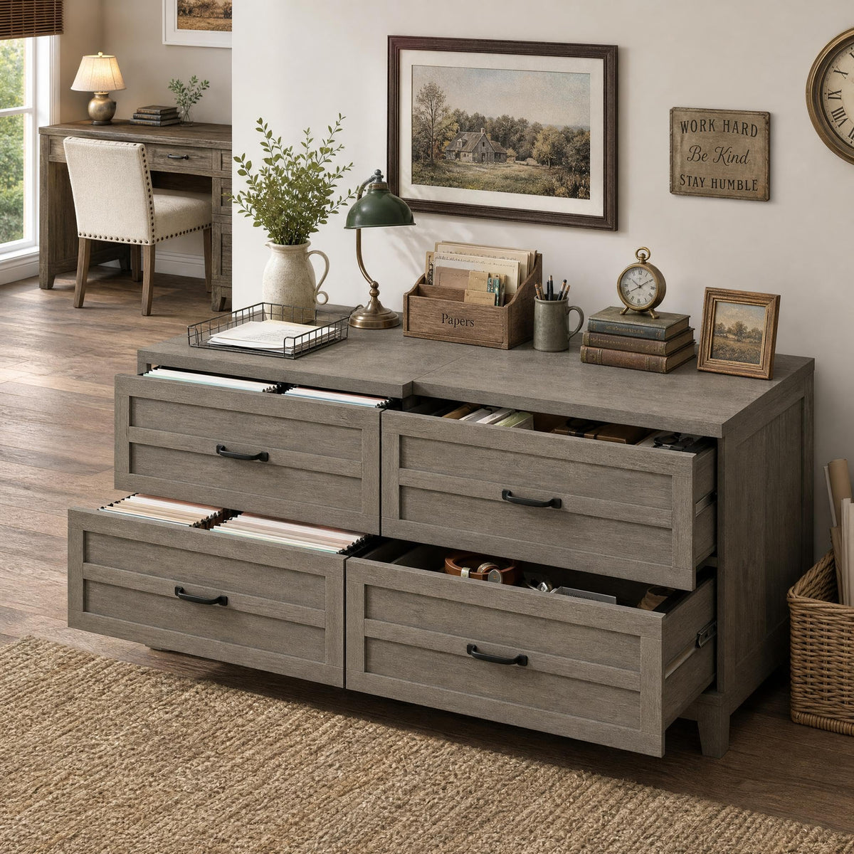 2-Drawer Farmhouse Lateral File Cabinet