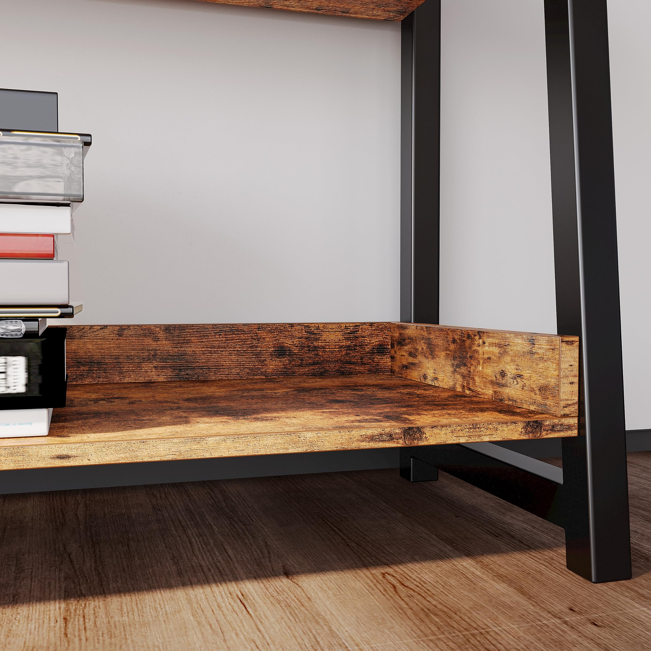 5-Tier Industrial Ladder Shelf