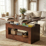 4-in-1 Lift Top Coffee Table with Storage