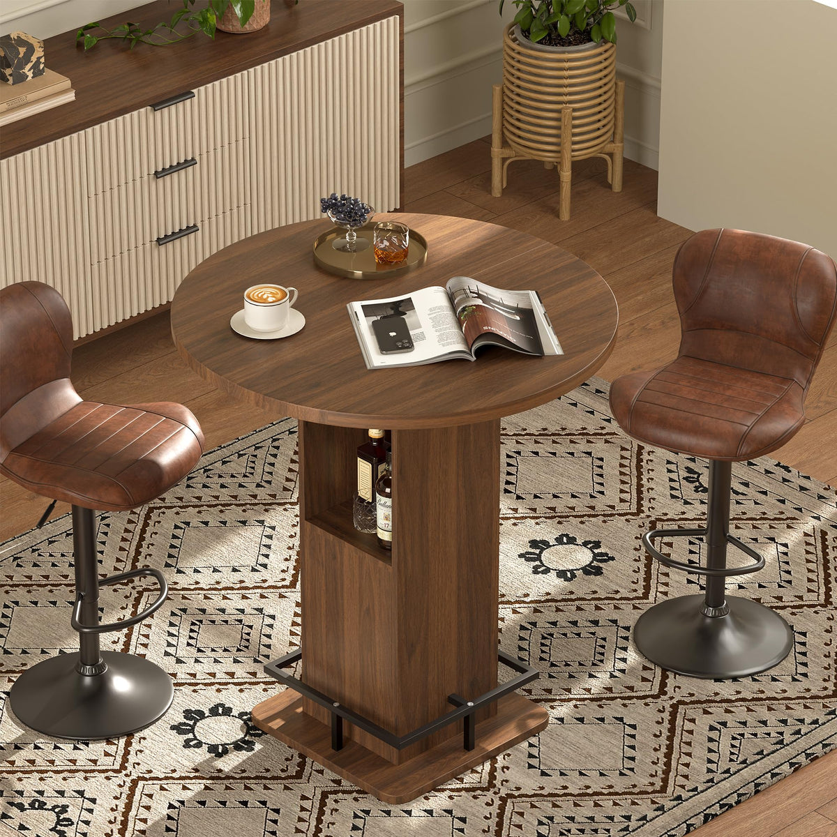 Pub Table with Storage & Footrest
