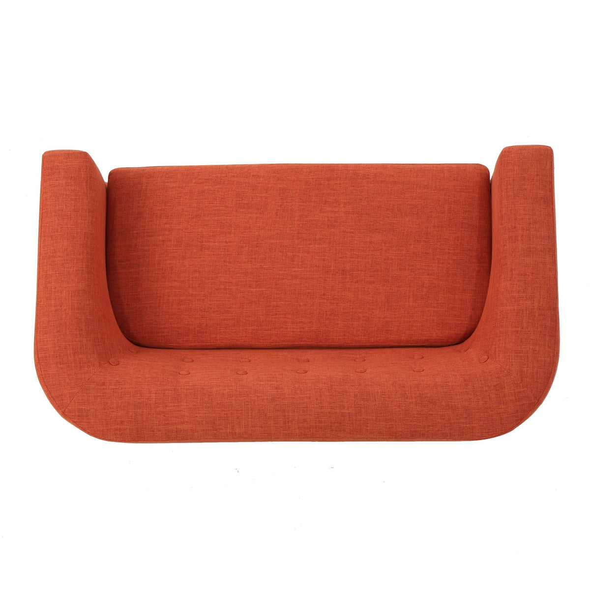 Mid-Century Orange Loveseat