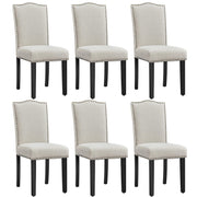 Upholstered Dining Chairs with Rubberwood Legs