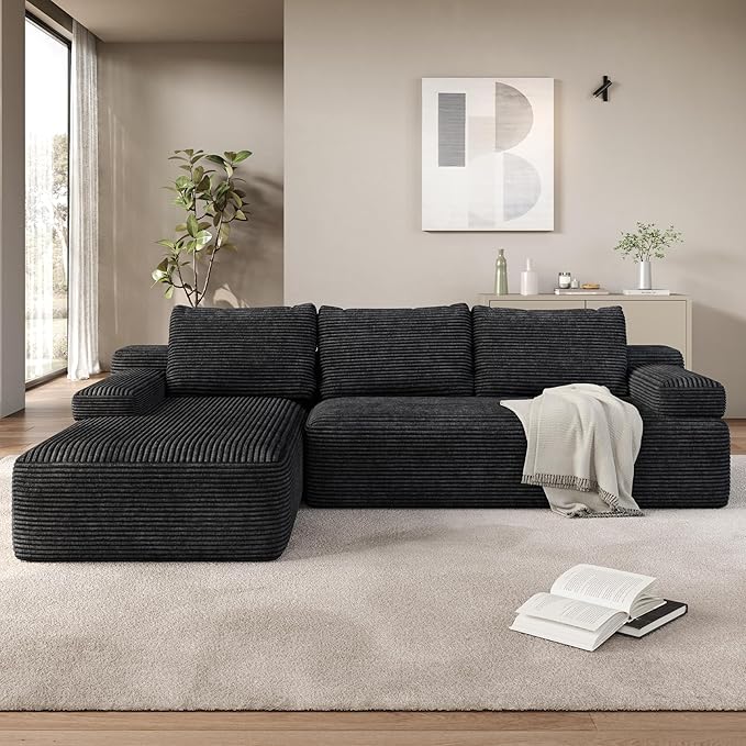 110" L-Shaped Sectional Sofa with Chaise