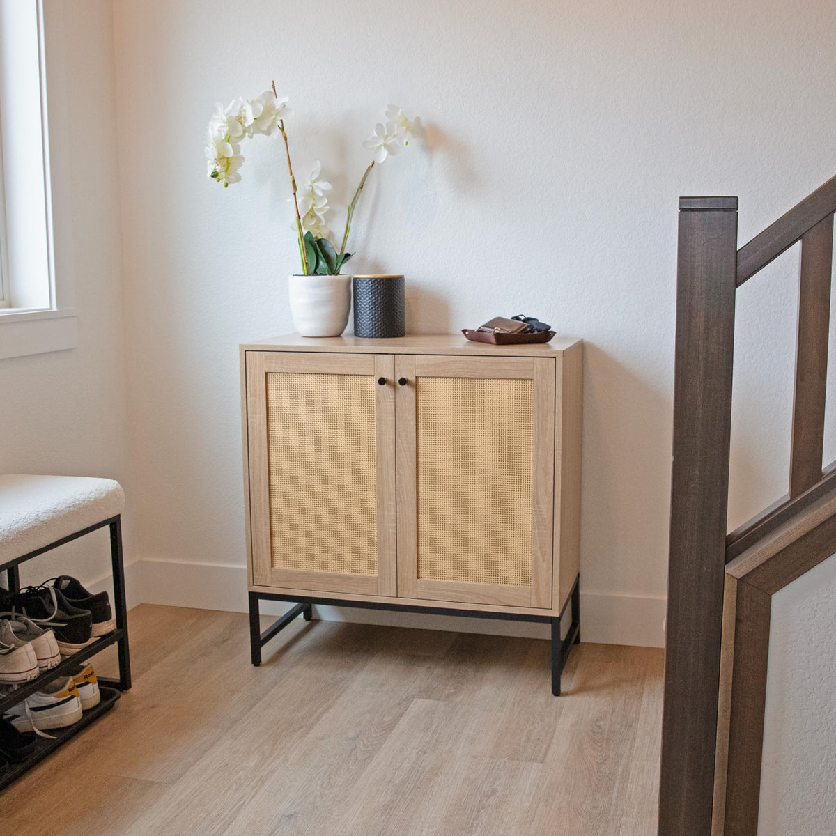 Rattan-Look Storage Cabinet