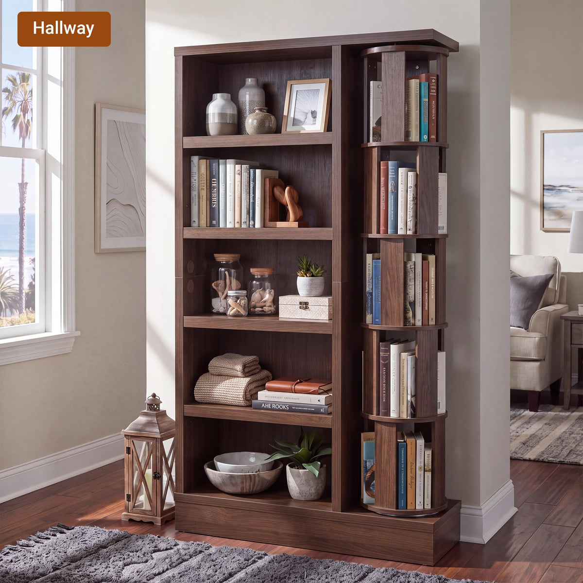 5-Tier Rotating Bookcase