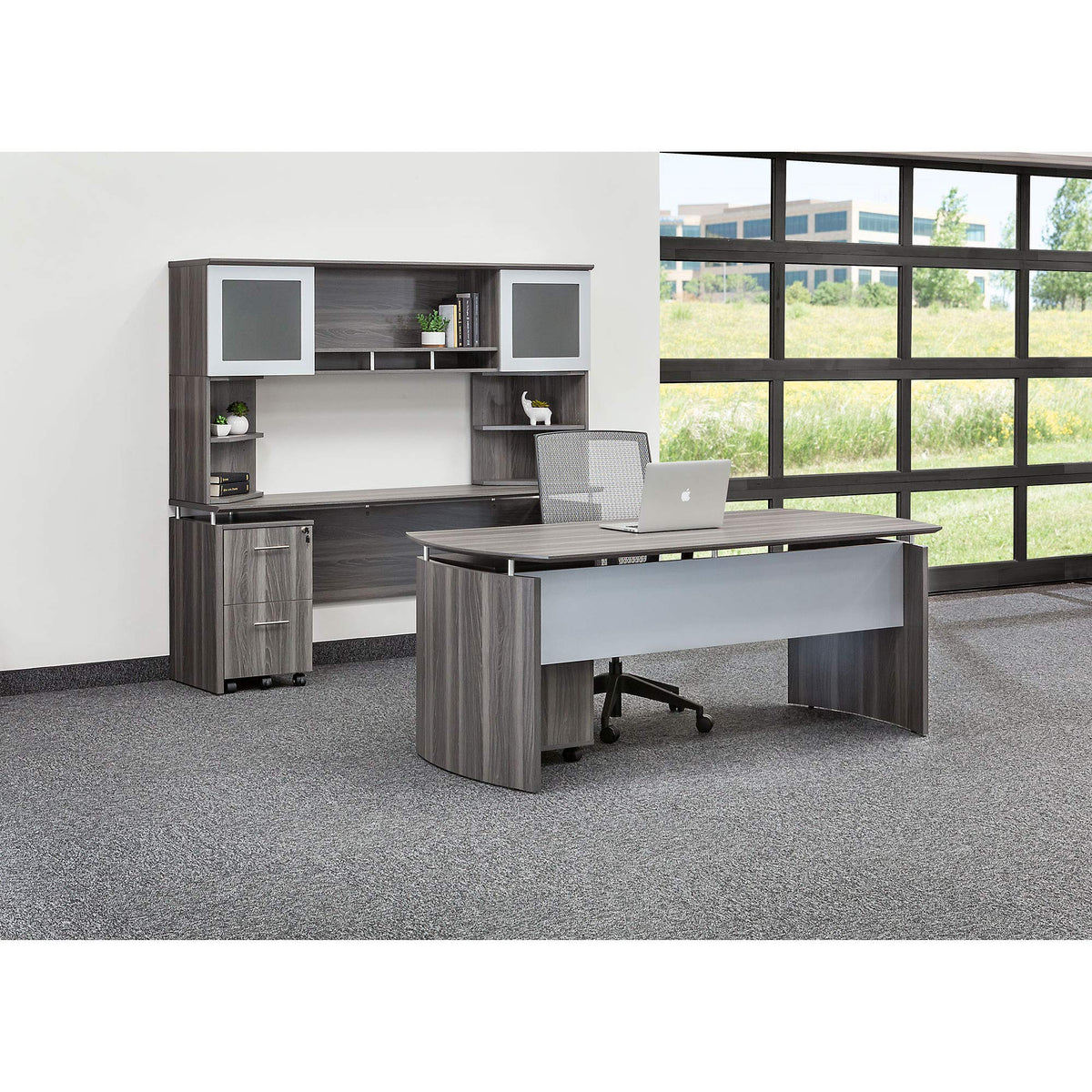 Gray Credenza Desk