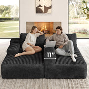 110" L-Shaped Sectional Sofa with Chaise