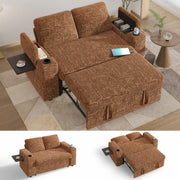 Chenille Sleeper Loveseat