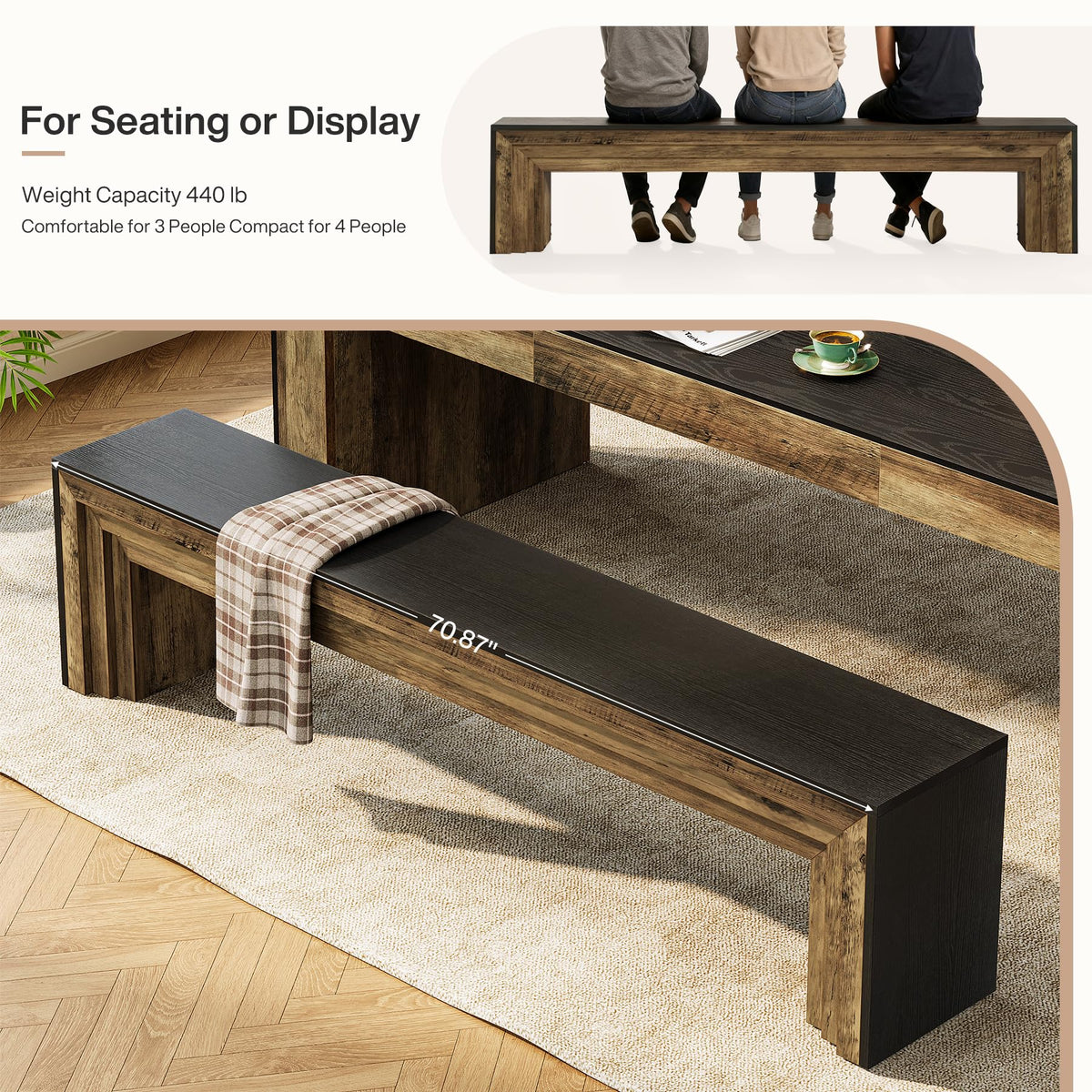 Extra Long Dining Bench