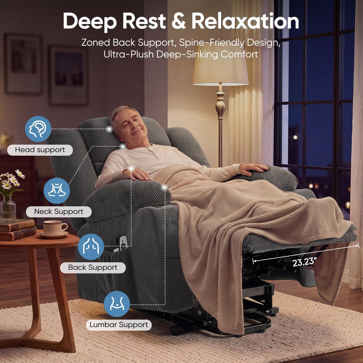 Power Lift Recliner with Heat and Massage