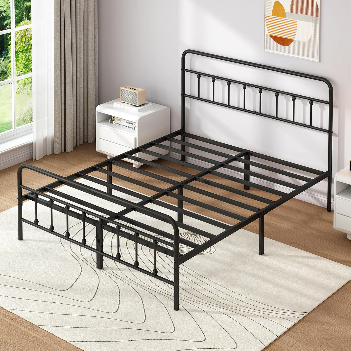 Queen Victorian Metal Bed Frame