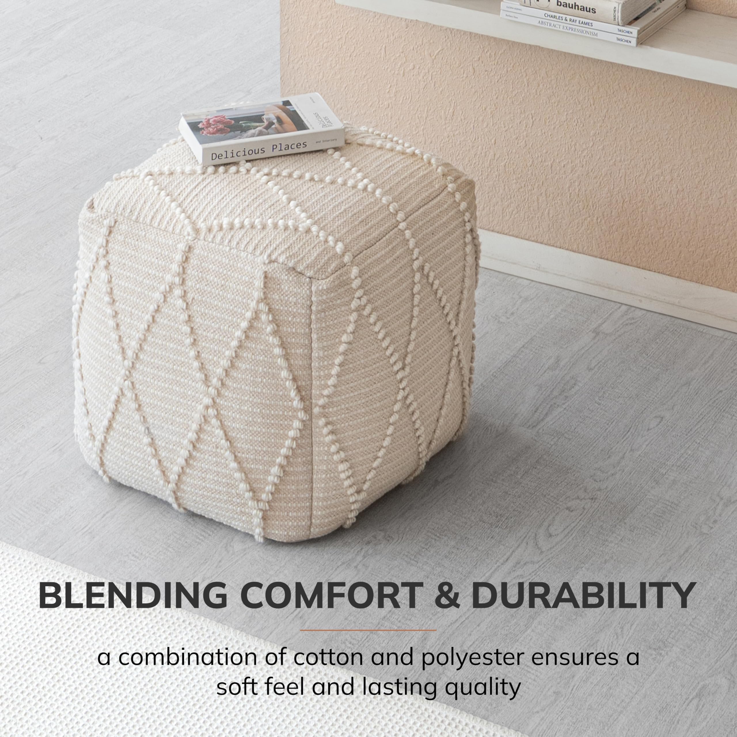 Handmade Pouf Ottoman Footrest