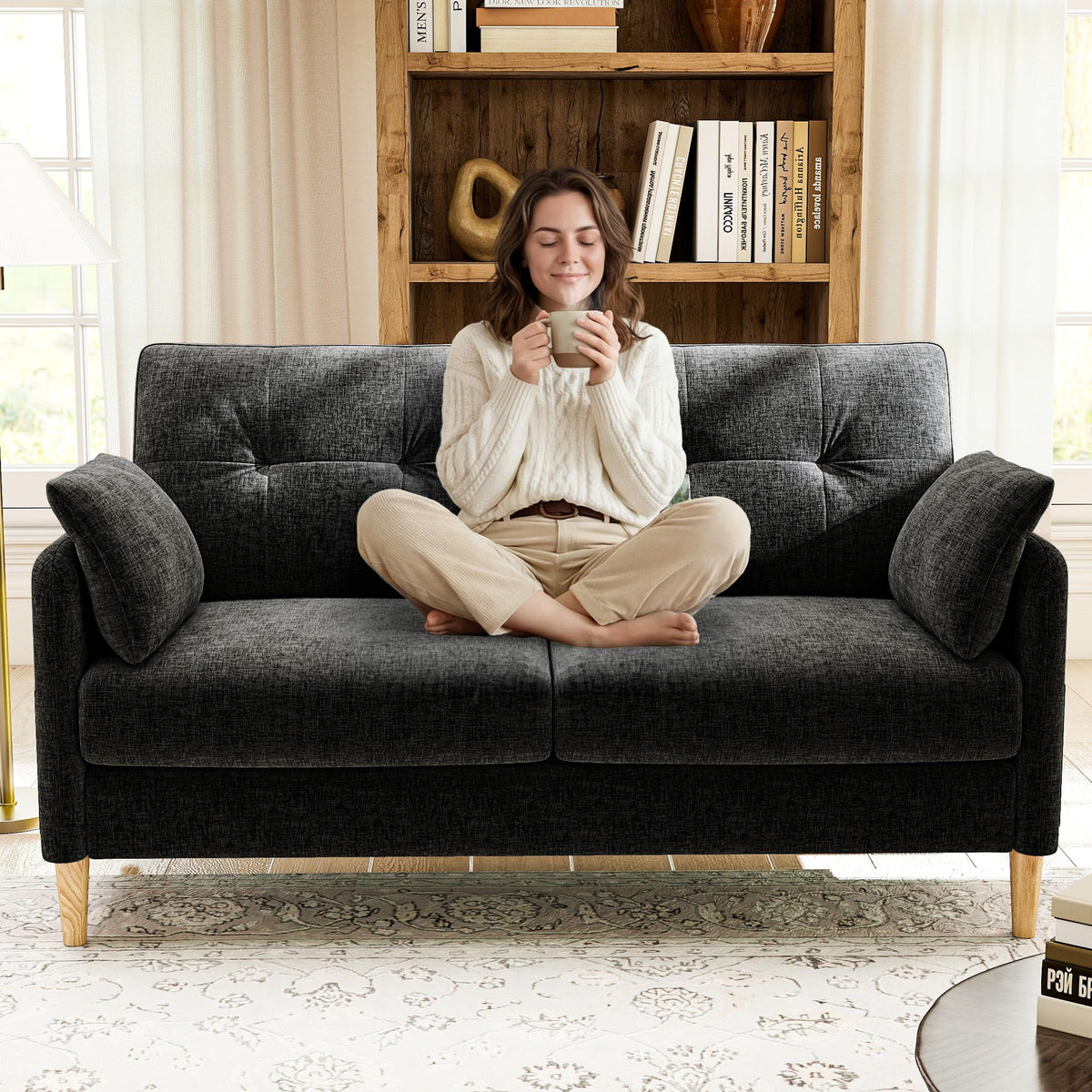 Chenille Loveseat Sofa