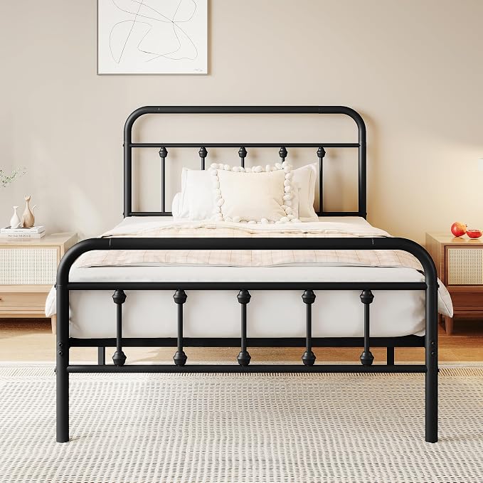 King Metal Platform Bed Frame