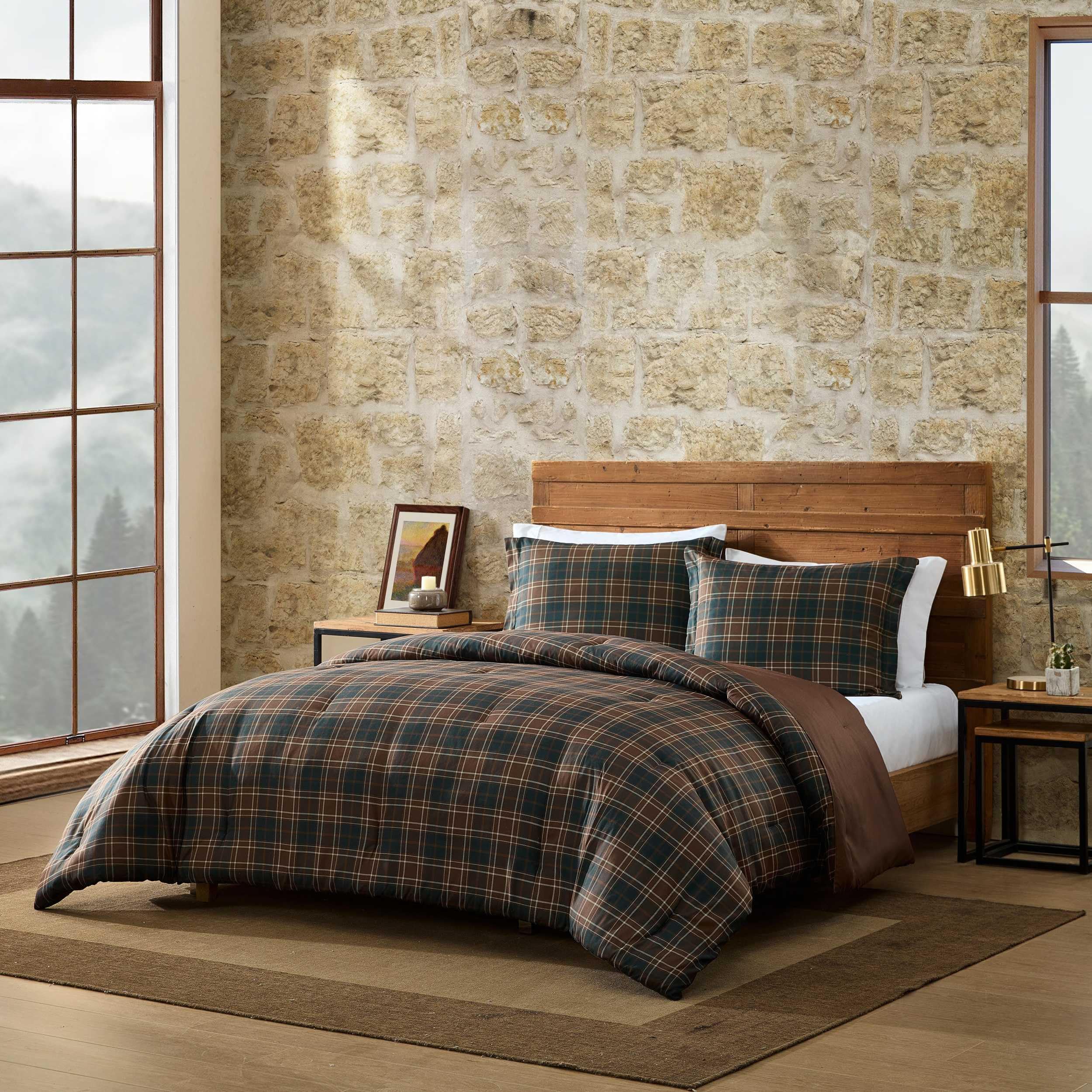 Plaid Comforter Set with Matching Shams