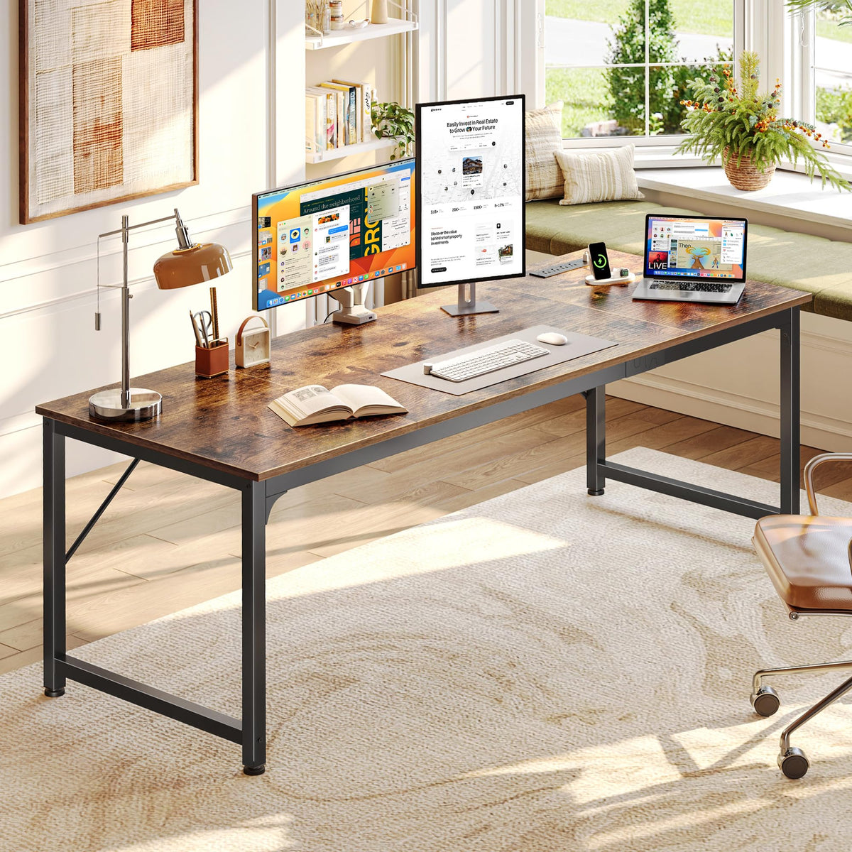 Computer Desk with Power Outlets & USB-C