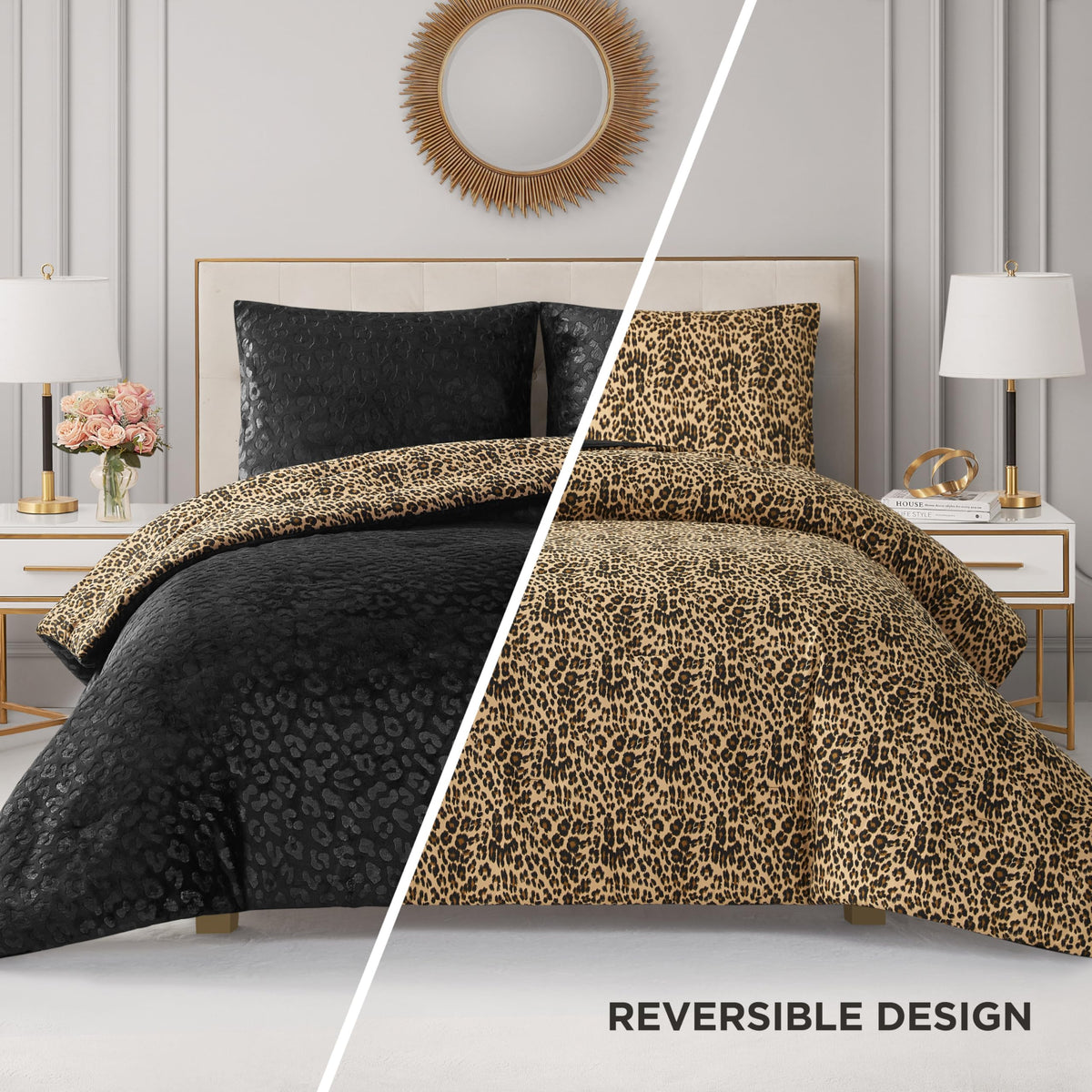 Leopard Reversible Comforter Set