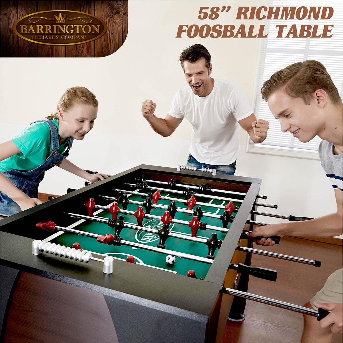 Barrington Richmond 58in Full Size Foosball Table for Game Rooms
