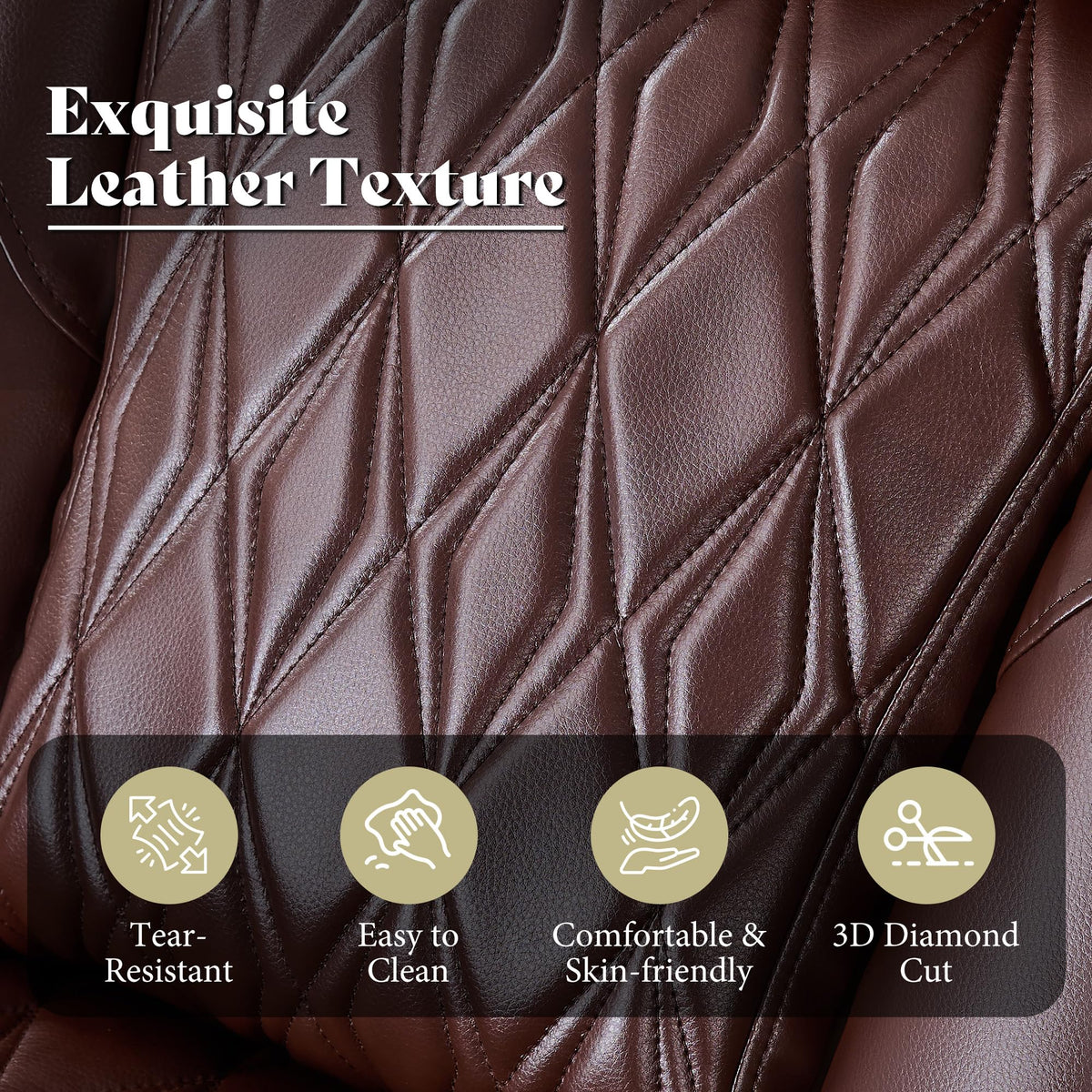 FORTEVA Recliner Sofa with Zero Gravity, Home Theater Seating, Dark Brown